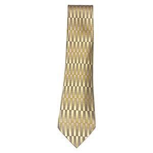 Ziggurat by Mulberry Neckwear, Neck Tie, Yellow Gold. 60" Long 4" Wide
